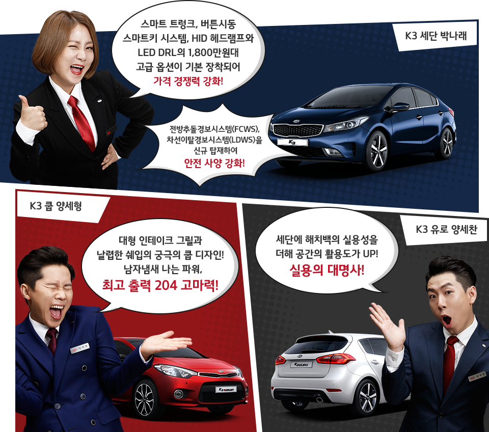 K3 라인업 주요 특징