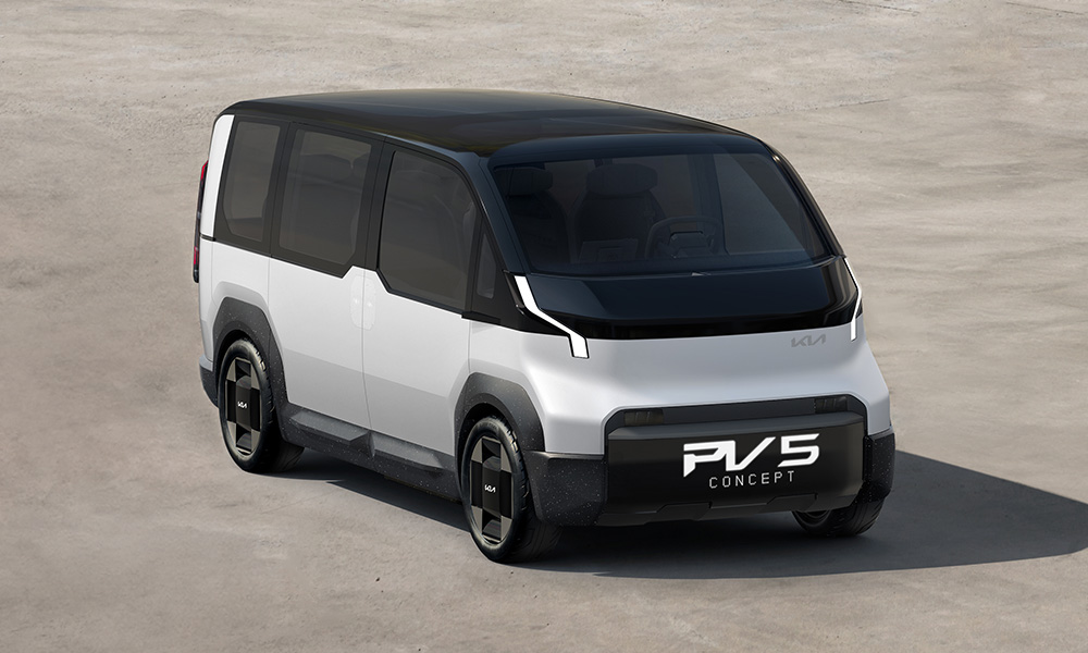 <b>The Kia Concept PV5</b> is Kia's first dedicated PBV, scheduled to be released in 2025, and is being developed as a mid model considering the scalability of various businesses such as urban passenger and cargo transportation. Customers can choose a configuration that suits their needs and preferences, based on three body types: Basic (Passenger), Van (Delivery), and Chassis Cab. Kia also plans to develop a Robotaxi model using autonomous driving technology.